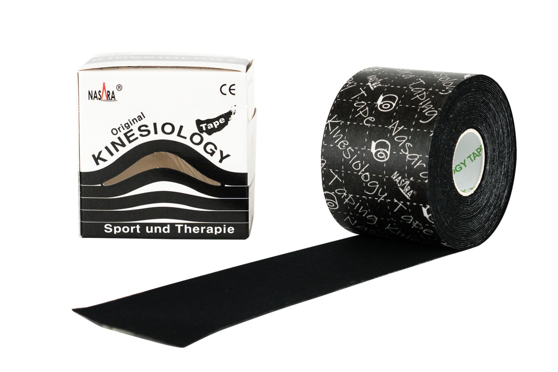 Nasara Kinesiology Tape classic - schwarz 5m x 5cm