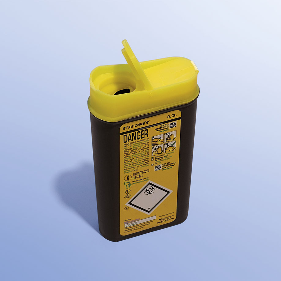 Abwurfbehälter Sharpsafe Exchange 0,2 Ltr., 5. Generation