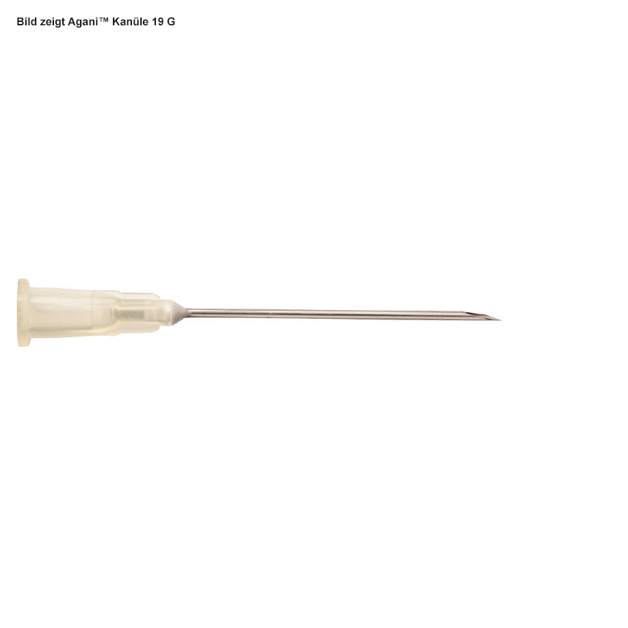 Agani Blutentnahmekanülen 19 G x 1 1/2'' 1,10 x 38 mm, elfenbein (100 Stck.)